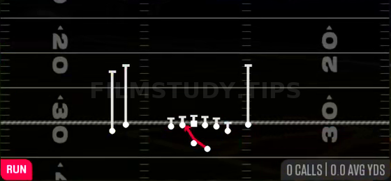 HB Mid Zone — Run play diagram