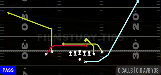 MTN Shuffle Mesh Rail — Pass play diagram