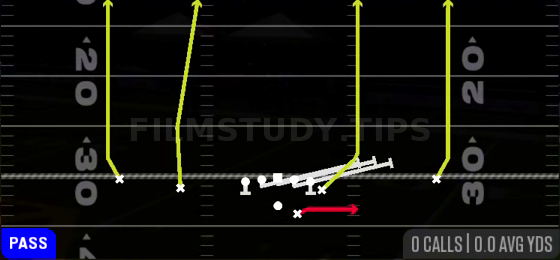 HB Slip Screen — Pass play diagram