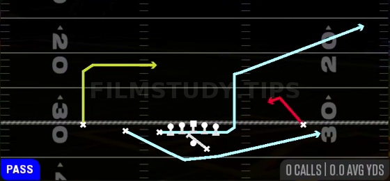 MTN WR PA Spot — Pass play diagram