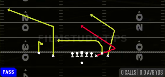Trail — Pass play diagram