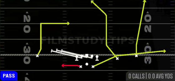 HB Slip Screen — Pass play diagram