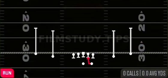 HB Draw — Run play diagram