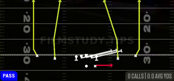 HB Slip Screen — Pass play diagram