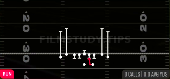 HB Draw — Run play diagram