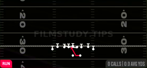 HB Quick Base — Run play diagram