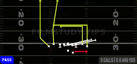 HB Slip Screen — Pass play diagram