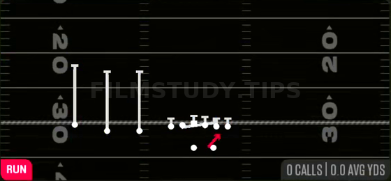 HB Counter — Run play diagram