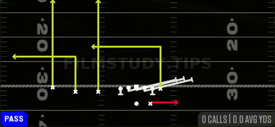 HB Slip Screen — Pass play diagram