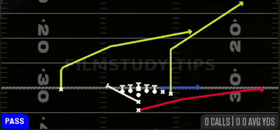 PA Sprint HB Flat — Pass play diagram