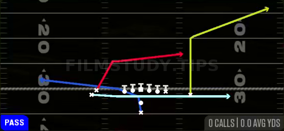 Jet PA Cross HB Leak — Pass play diagram