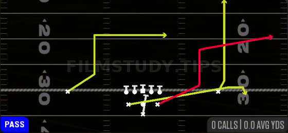 PA Flood FB Slip — Pass play diagram