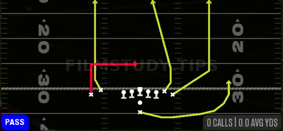 WR Under — Pass play diagram