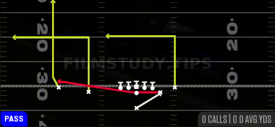 PA Boot Slide — Pass play diagram