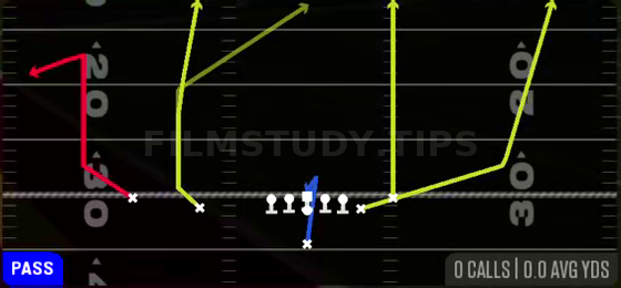 Switch X Comeback — Pass play diagram