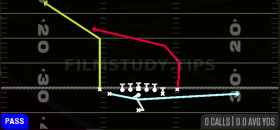 PA Cheat Cross — Pass play diagram