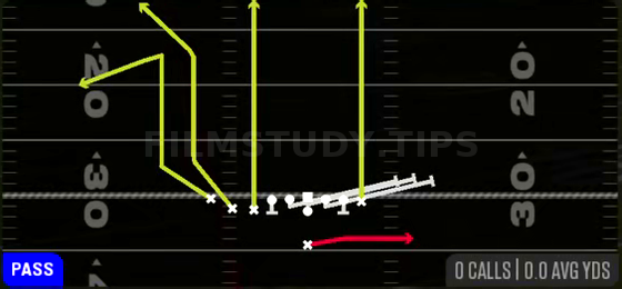 HB Slip Screen — Pass play diagram