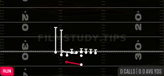 HB Toss LT — Run play diagram