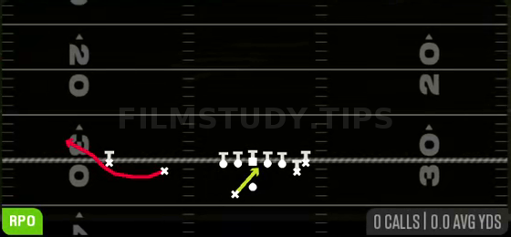 RPO Zone Read Bubble — RPO play diagram