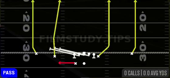 HB Slip Screen — Pass play diagram