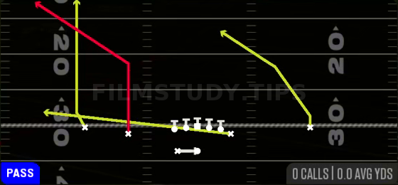 PA Slide — Pass play diagram