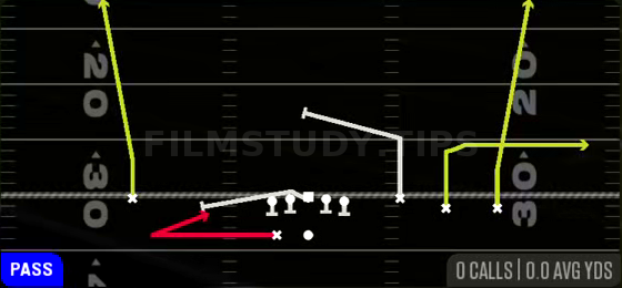 HB Angle Screen — Pass play diagram