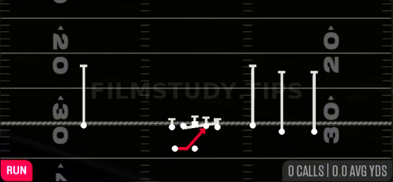 HB Base — Run play diagram
