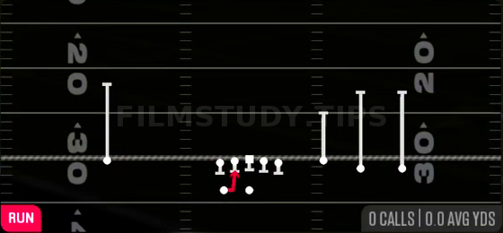HB Draw — Run play diagram