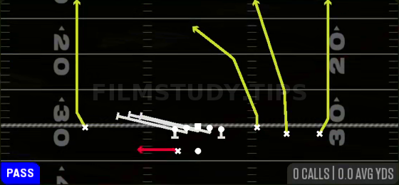 HB Slip Screen — Pass play diagram