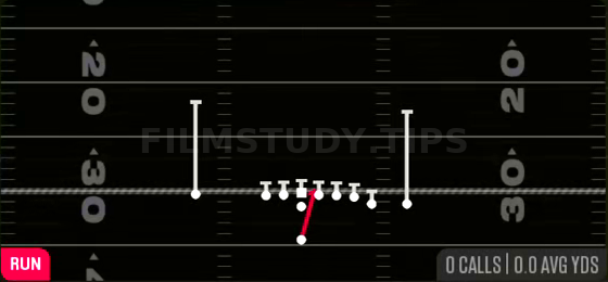 HB Dive — Run play diagram