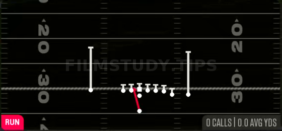 HB Zone WK — Run play diagram