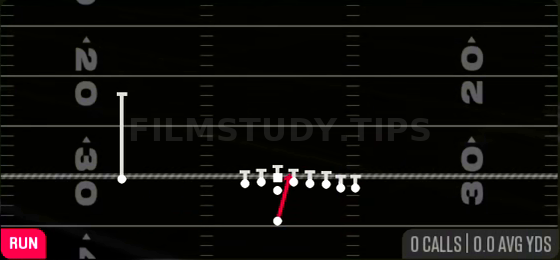 HB Dive — Run play diagram
