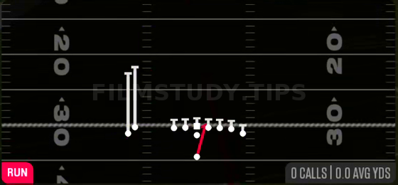 HB Dive — Run play diagram