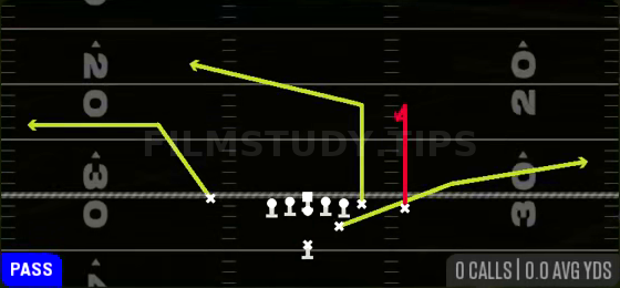 Angle Out — Pass play diagram