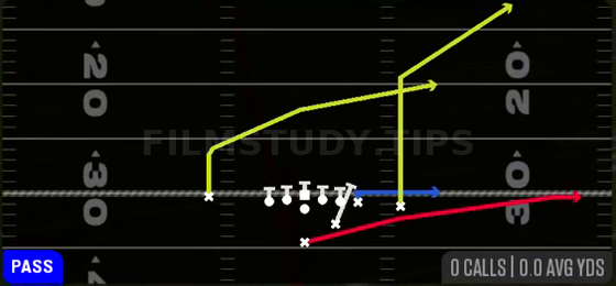 PA Sprint HB Flat — Pass play diagram