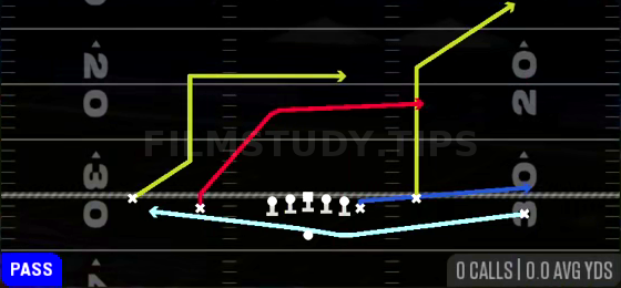 Reload PA Cross — Pass play diagram