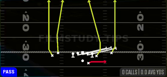 HB Slip Screen — Pass play diagram