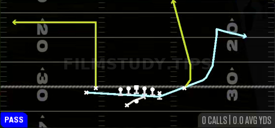 PA Cheat Comeback Go — Pass play diagram