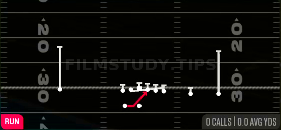HB Base — Run play diagram