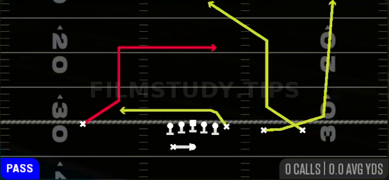 PA WR In — Pass play diagram