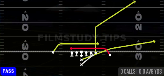 PA Spider Mesh — Pass play diagram