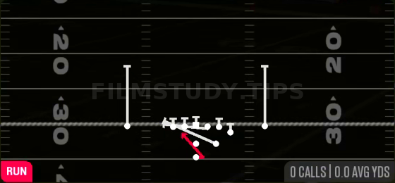 HB Counter — Run play diagram