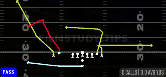MTN Slot Comeback — Pass play diagram