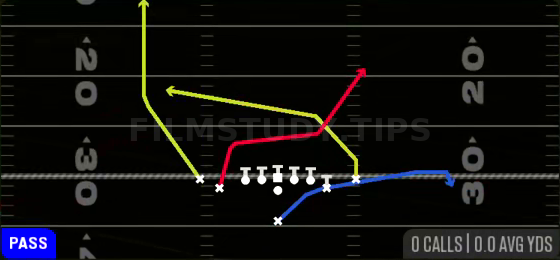 PA Leak — Pass play diagram