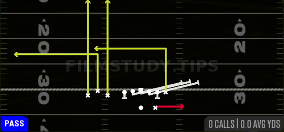 HB Slip Screen — Pass play diagram