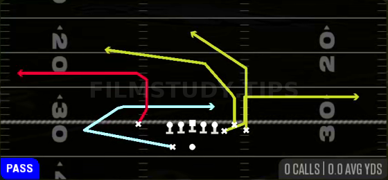 MTN China Cross — Pass play diagram