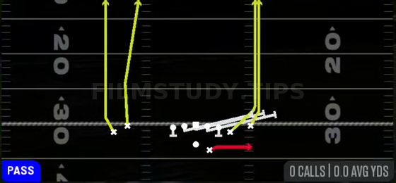 HB Slip Screen — Pass play diagram