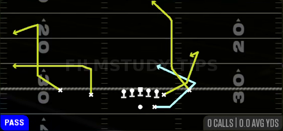 MTN HB Angle — Pass play diagram