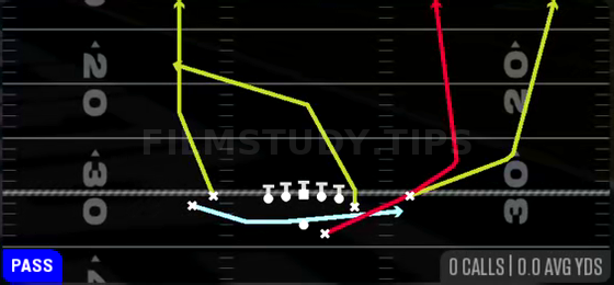 Fake Jet HB Seam — Pass play diagram