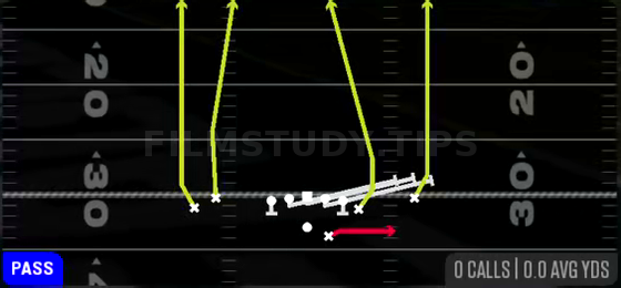 HB Slip Screen — Pass play diagram